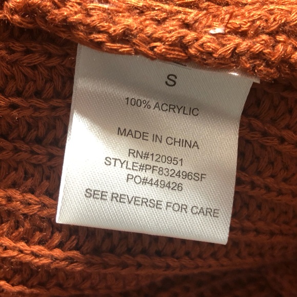 NWT Pinque Jamelya Back Detail Criss Cross Cardigan in Artisan Rust - Size S - Picture 4 of 5